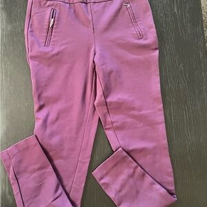 Plum Purple Slim Stretch Pants